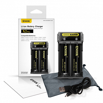 Enook X2 PLUS Charger зарядное устройство (для 2х аккумуляторов)